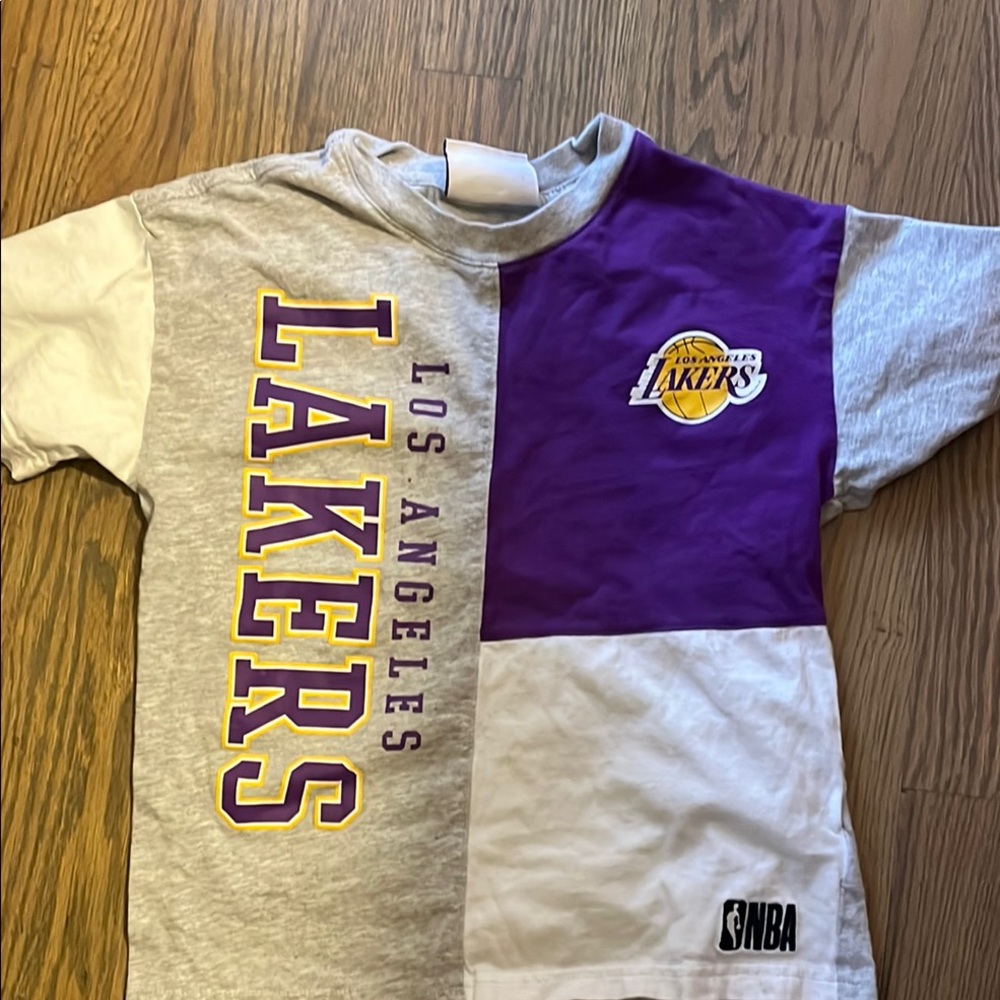 NBA Kids Los Angeles Lakers Gray and Purple T-Shirt